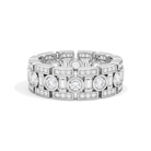 Isolde Baguette Lab Grown Diamond Wedding Band in 18K White Gold