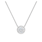 Jessa Halo Lab Grown Diamond Necklace in Platinum