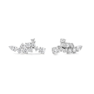 Honorine Cluster Climber Lab Grown Diamond Stud Earrings in Platinum