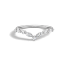 Coralie Luxe Curved Lab Grown Diamond Ring in 18K White Gold