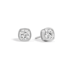 Jolie Bezel Solitaire Lab Grown Diamond Stud Earrings in Platinum