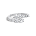 Elodie Graduated Bypass Lab Grown Diamond Ring in 14K White Gold