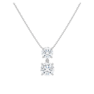 Valora Duo Drop Lab Grown Diamond Necklace in Platinum