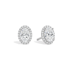 Seren Halo Lab Grown Diamond Stud Earrings in 18K White Gold