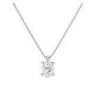 Elysia Solitaire Lab Grown Diamond Pendant Necklace in 18K White Gold