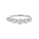 Juliette Bezel Prong Half Eternity Lab Grown Diamond Band in 18K White Gold