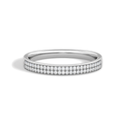 Lysandra Two Row Pave Lab Grown Diamond Ring in 14K White Gold
