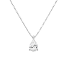 Elysia Solitaire Lab Grown Diamond Pendant Necklace in 18K White Gold