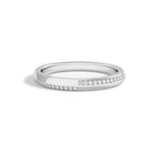 Saskia Knife Edge Lab Grown Diamond Wedding Band in Platinum