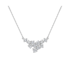 Estelle Sparkling Cluster Lab Grown Diamond Necklace in 14K White Gold
