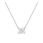 Solenne Solitaire Lab Grown Diamond Necklace in 18K White Gold