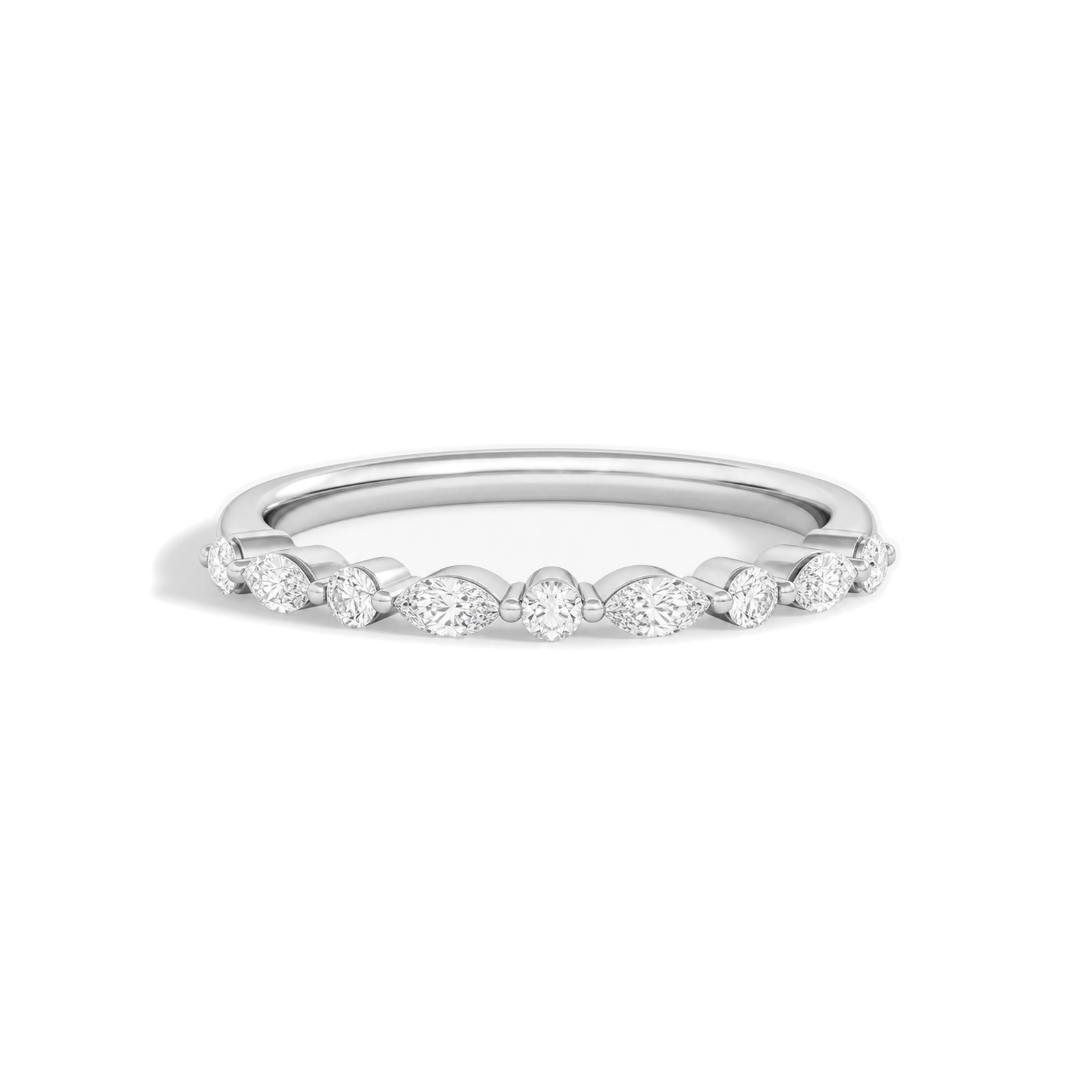 Geneva Chateau Lab Grown Diamond Ring in 18K White Gold