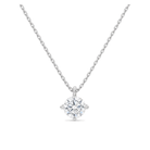 Elysia Solitaire Lab Grown Diamond Pendant Necklace in 14K White Gold