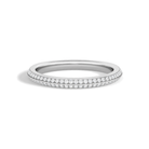 Viola Collette Pave Knife Edge Lab Grown Diamond Ring in 18K White Gold