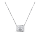 Jessa Halo Lab Grown Diamond Necklace in 18K White Gold