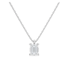 Elysia Solitaire Lab Grown Diamond Pendant Necklace in 14K White Gold