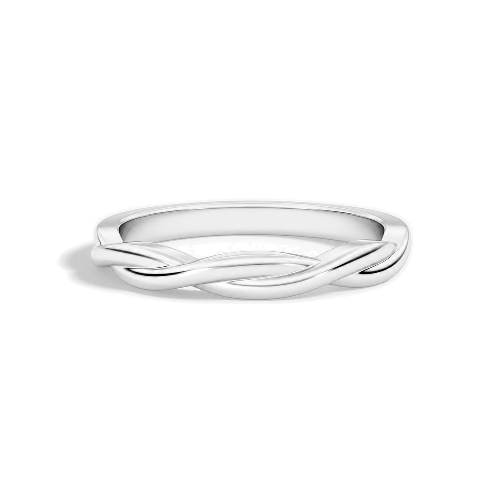 Fiora Petite Twisted Vine Lab Grown Diamond Ring in 18K White Gold