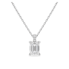Maeva Accented Bail Lab Grown Diamond Pendant Necklace in 14K White Gold