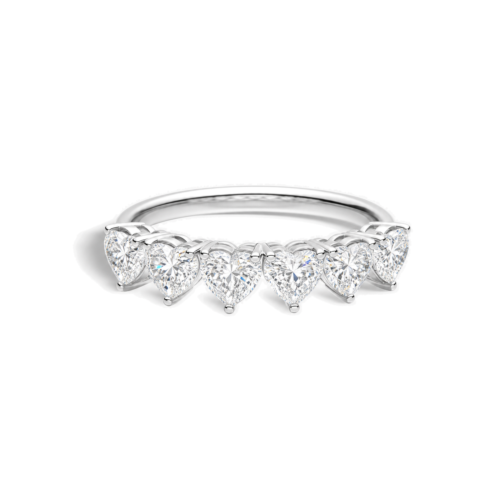 Mina Amore Half Eternity Lab Grown Diamond Band in 14K White Gold