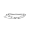Zara Curved Half Eternity Lab Grown Diamond Band in 14K White Gold