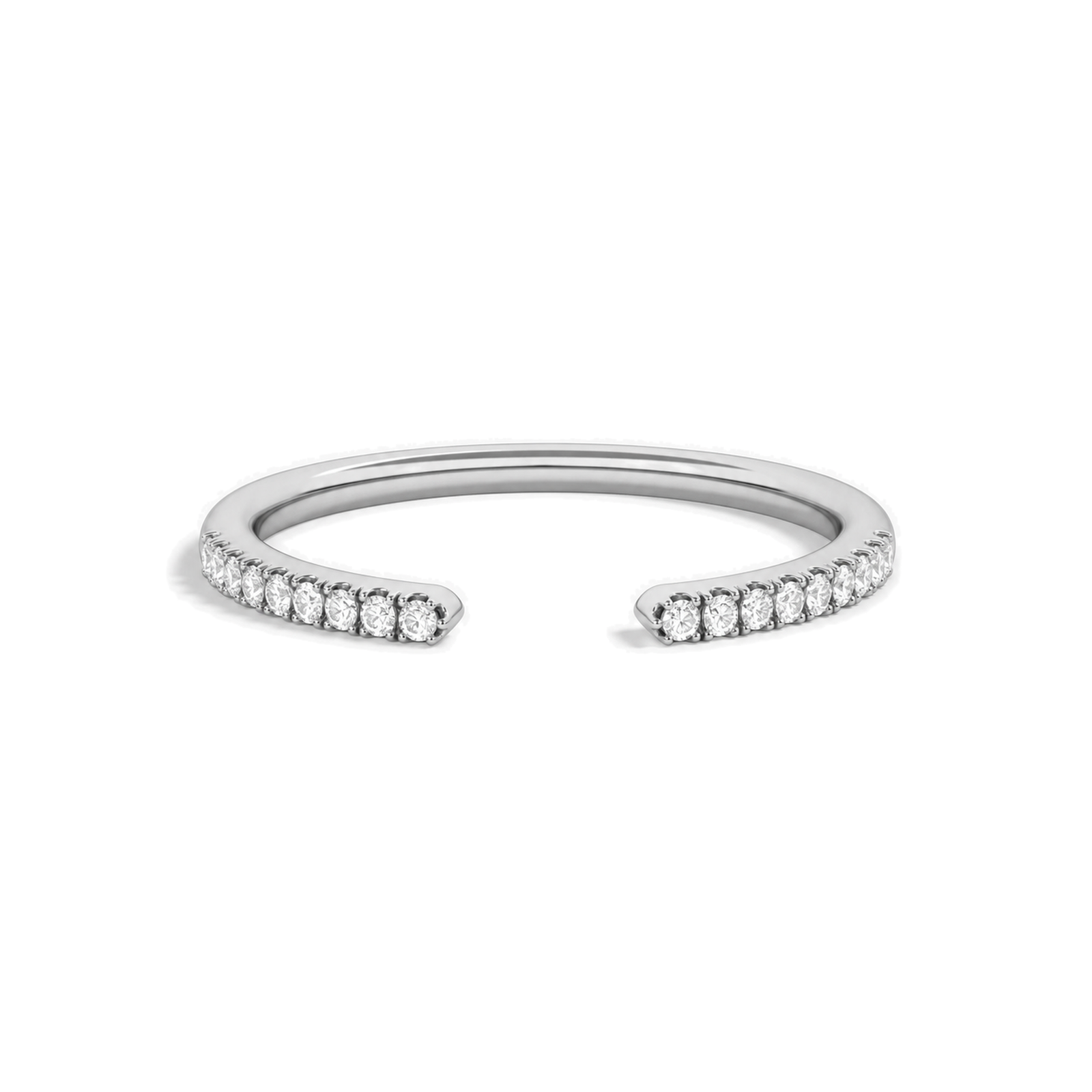 Maribel Petite Adora Open Lab Grown Diamond Ring in 14K White Gold