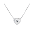 Sienna Bezel Solitaire Lab Grown Diamond Necklace in Platinum
