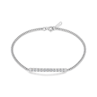 Zinnia Brilliant Bar Lab Grown Diamond Bracelet in Platinum