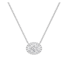 Jessa Halo Lab Grown Diamond Necklace in Platinum