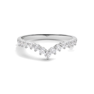 Vivienne Tiara Lab Grown Diamond Wedding Band in 18K White Gold