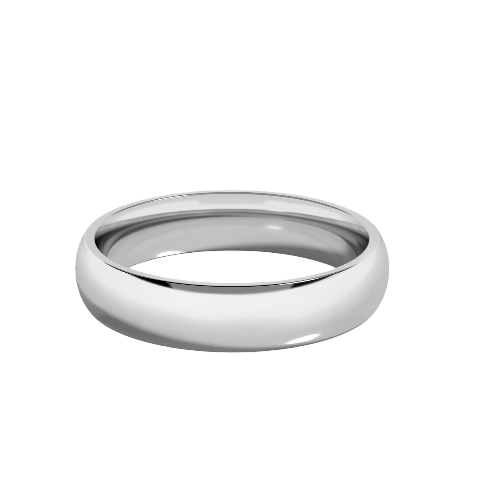 Linnea Classic Dome Wedding Band in Platinum