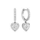 Bellamy Luxe Drop Huggie Hoop Lab Grown Diamond Hoop Earrings in 18K White Gold