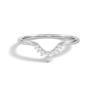 Selene Crescent Lab Grown Diamond Ring in Platinum