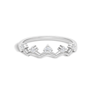 Rhea Crown Stackable Half Eternity Lab Grown Diamond Band in Platinum