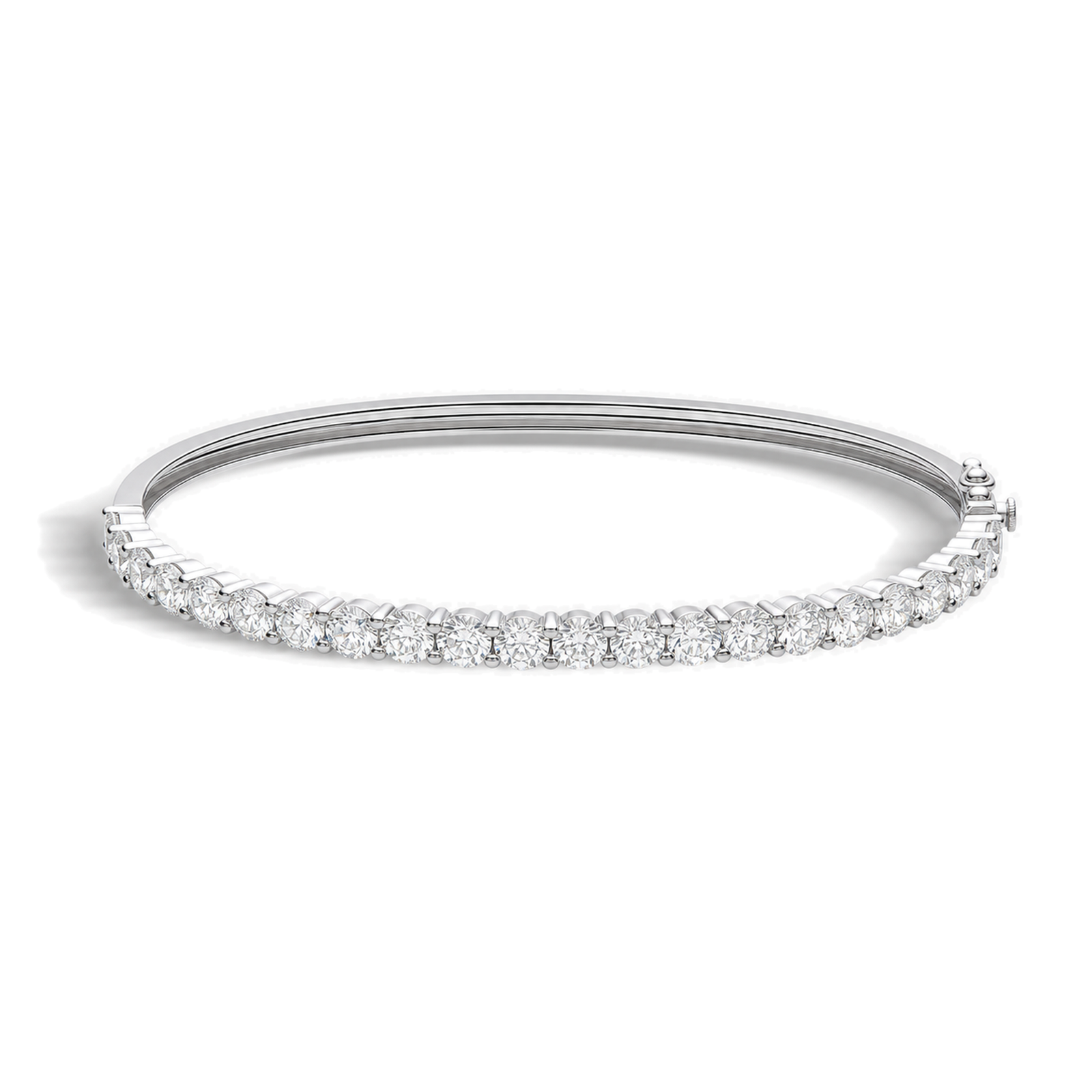 Ciela Brilliant Half Tennis Bangle Lab Grown Diamond Tennis Bracelet in 18K White Gold