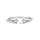 Calla Hudson Milgrain Open Lab Grown Diamond Ring in Platinum