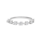 Pia Spaced Six Prong Half Eternity Lab Grown Diamond Band in Platinum