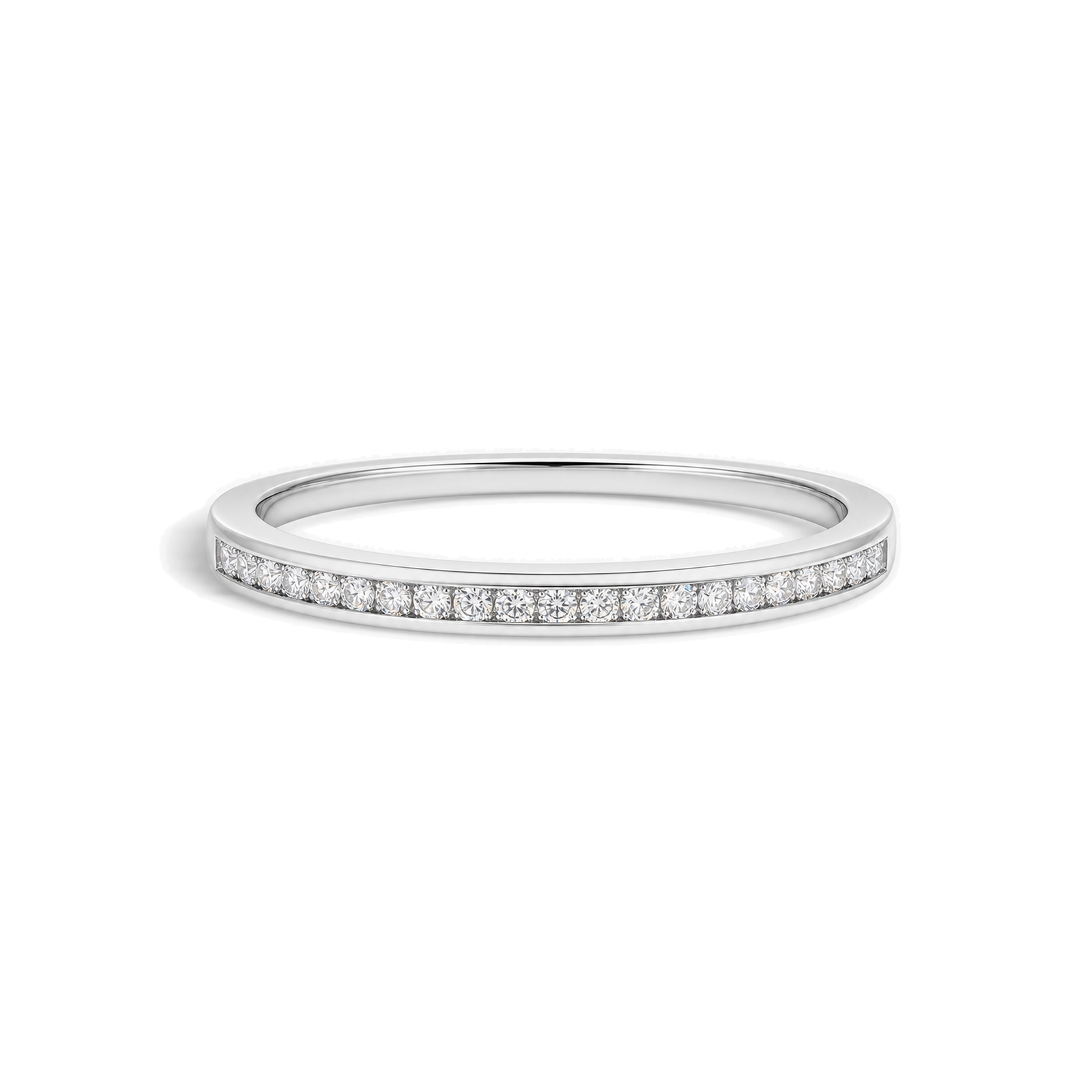 Veda Ariel Channel Lab Grown Diamond Ring in 14K White Gold