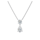 Valora Duo Drop Lab Grown Diamond Necklace in 14K White Gold