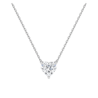 Solenne Solitaire Lab Grown Diamond Necklace in 18K White Gold