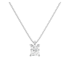 Elysia Solitaire Lab Grown Diamond Pendant Necklace in 14K White Gold