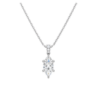 Maeva Accented Bail Lab Grown Diamond Pendant Necklace in 14K White Gold