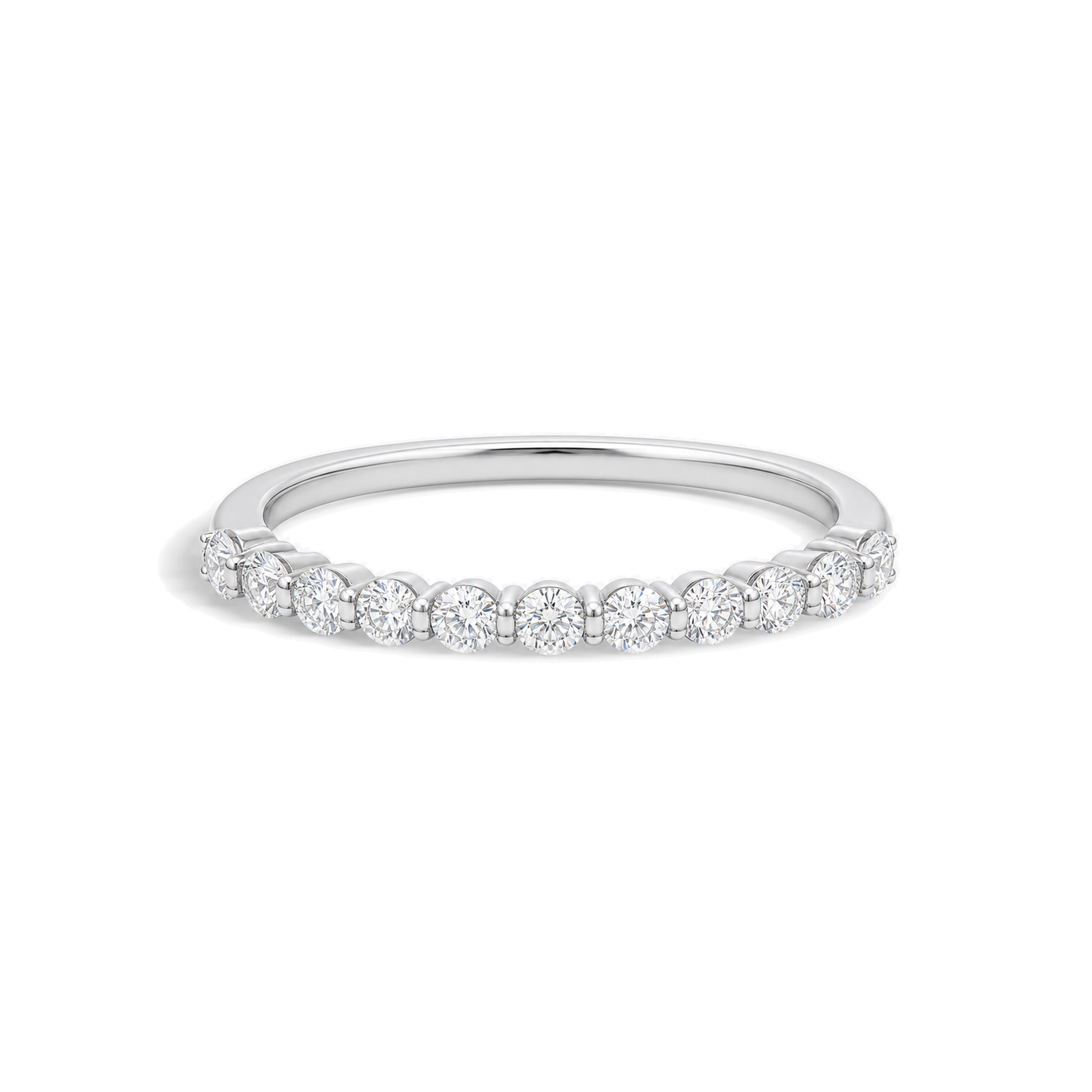 Petra Bezel Lab Grown Diamond Ring in 18K White Gold