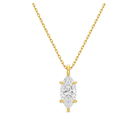 Elysia Solitaire Lab Grown Diamond Pendant Necklace in 14K Yellow Gold