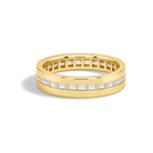 Arden East-West Channel Baguette Lab Grown Diamond Wedding Band in 14K Yellow Gold