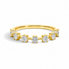 Pia Spaced Six Prong Half Eternity Lab Grown Diamond Band in 14K Yellow Gold