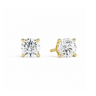 Eira Solitaire 4-Prong Lab Grown Diamond Stud Earrings in 18K Yellow Gold