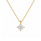Elysia Solitaire Lab Grown Diamond Pendant Necklace in 18K Yellow Gold