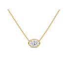 Sienna Bezel Solitaire Lab Grown Diamond Necklace in 14K Yellow Gold