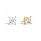 Eira Solitaire 4-Prong Lab Grown Diamond Stud Earrings in 18K Yellow Gold