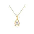 Nelle Accented Twist Lab Grown Diamond Pendant Necklace in 18K Yellow Gold